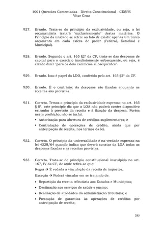 Questoes resolvidas cespe constitucional