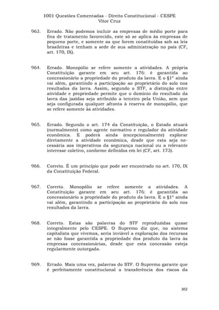 Questoes resolvidas cespe constitucional