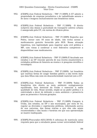 Questoes resolvidas cespe constitucional