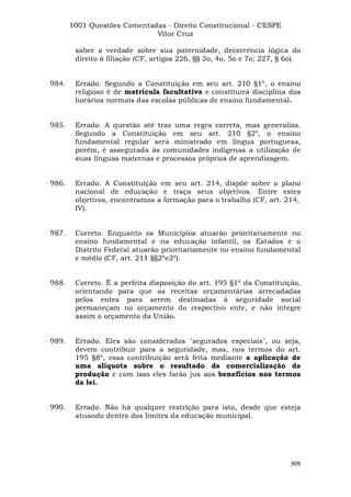 Questoes resolvidas cespe constitucional