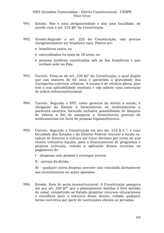 Questoes resolvidas cespe constitucional