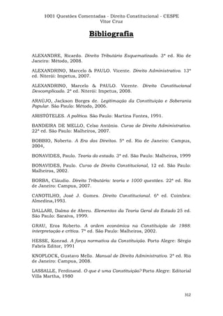 Questoes resolvidas cespe constitucional