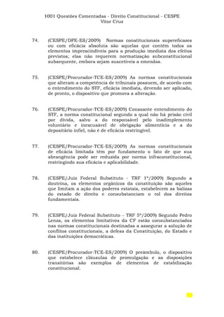 Questoes resolvidas cespe constitucional
