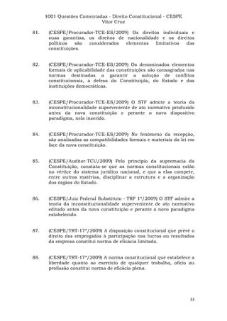Questoes resolvidas cespe constitucional