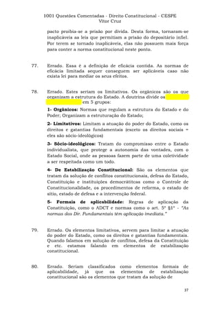 Questoes resolvidas cespe constitucional