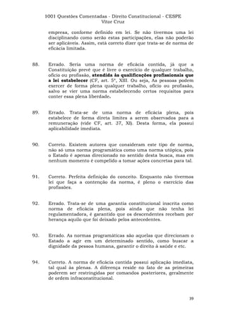 Questoes resolvidas cespe constitucional