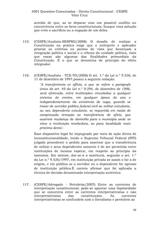 Questoes resolvidas cespe constitucional