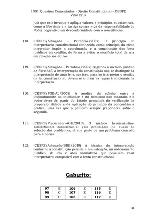Questoes resolvidas cespe constitucional