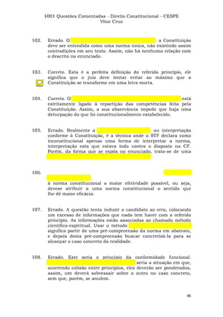 Questoes resolvidas cespe constitucional