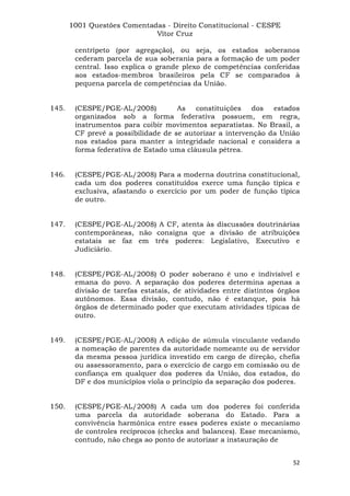 Questoes resolvidas cespe constitucional