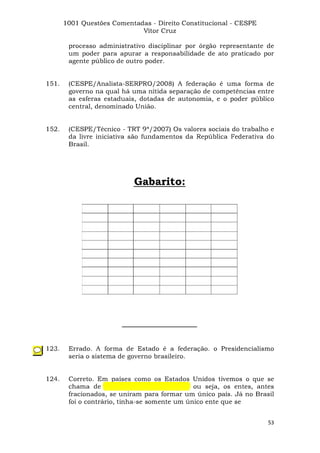 Questoes resolvidas cespe constitucional