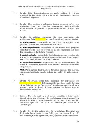 Questoes resolvidas cespe constitucional