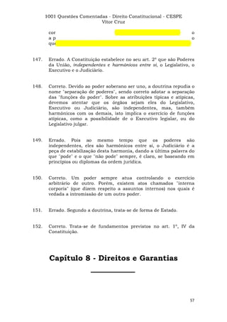 Questoes resolvidas cespe constitucional