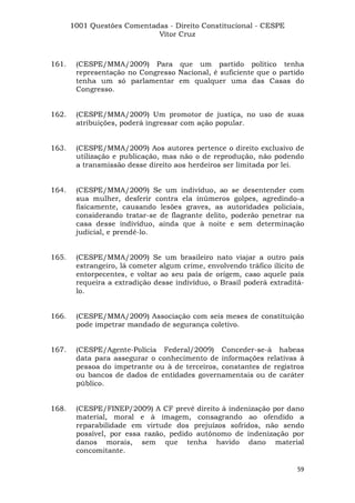 Questoes resolvidas cespe constitucional