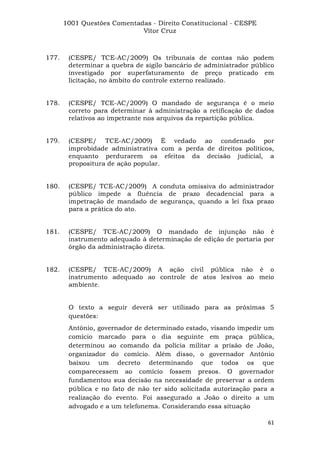 Questoes resolvidas cespe constitucional