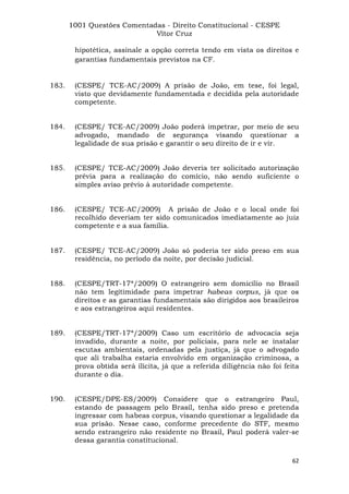 Questoes resolvidas cespe constitucional