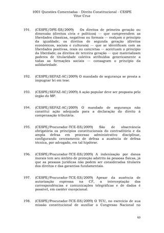 Questoes resolvidas cespe constitucional