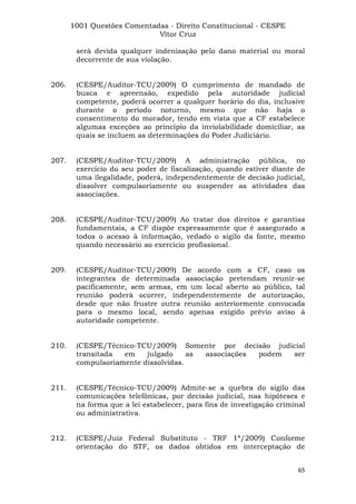 Questoes resolvidas cespe constitucional