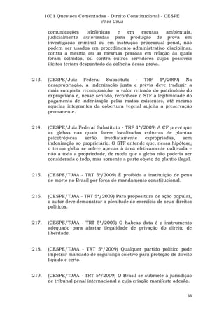 Questoes resolvidas cespe constitucional