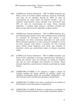 Questoes resolvidas cespe constitucional