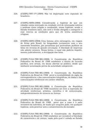 Questoes resolvidas cespe constitucional