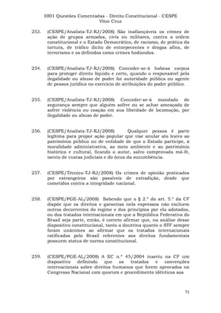 Questoes resolvidas cespe constitucional