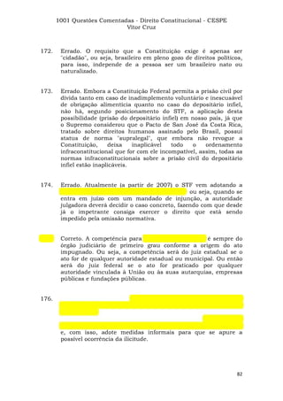 Questoes resolvidas cespe constitucional