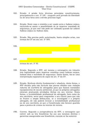 Questoes resolvidas cespe constitucional