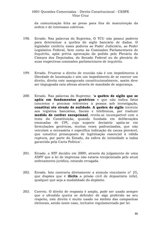 Questoes resolvidas cespe constitucional