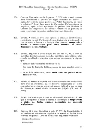 Questoes resolvidas cespe constitucional