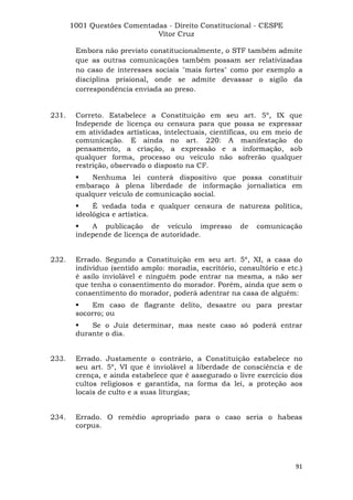 Questoes resolvidas cespe constitucional