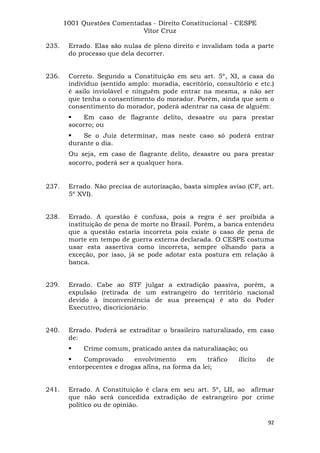 Questoes resolvidas cespe constitucional