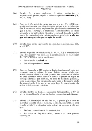 Questoes resolvidas cespe constitucional