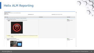 20© Perforce Software Inc. All Rights Reserved.
Helix ALM Reporting
 