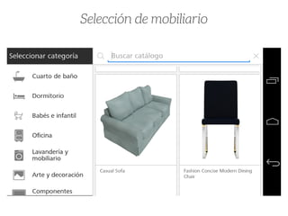 Selección de mobiliario
 