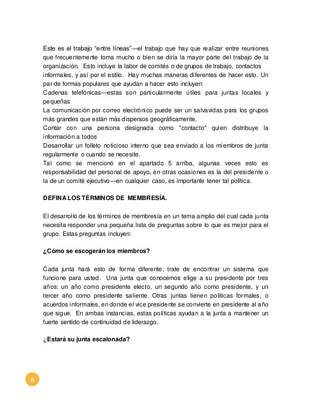 Que es una junta directiva
