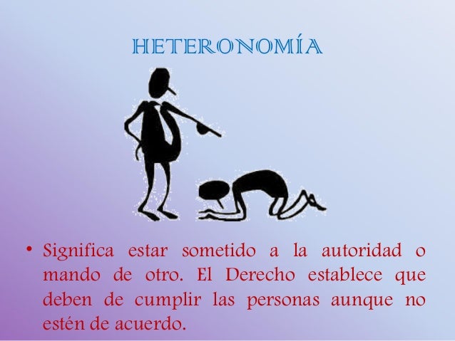Resultado de imagen para que es heteronomia