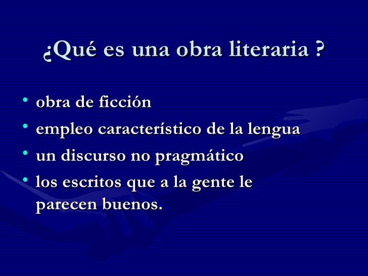 Qué es una obra literaria