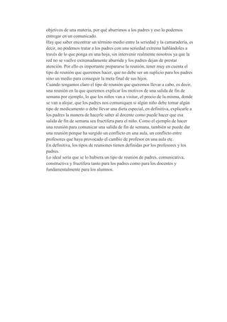 Qué es una reunión de padres