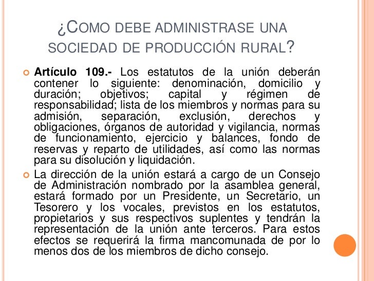 Qué es una sociedad de producción rural