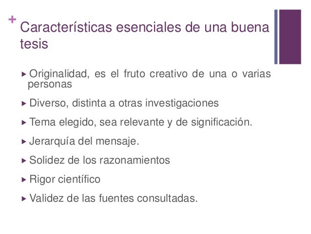 Qué es una tesis