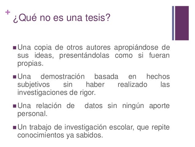 Qu es una tesis