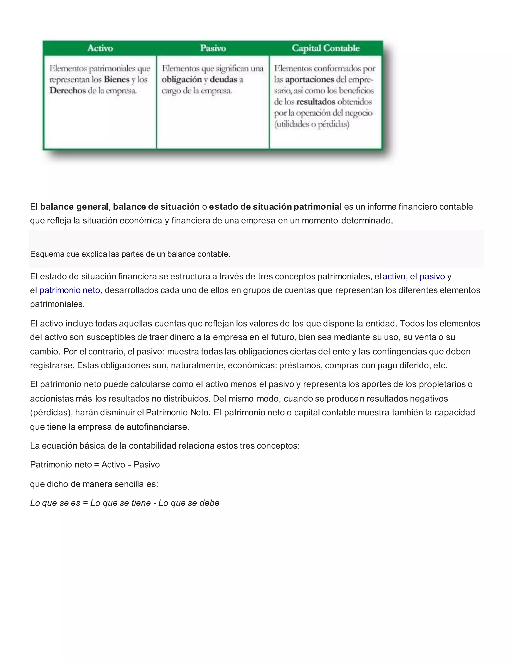Qué es un balance general y para qué sirve | PDF