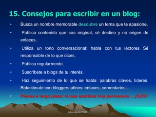 julianalsola/2008.11. Herramientas para su creación y mantenimiento:Las herramientas de mantenimiento de weblogs se clasifican, principalmente, en dos tipos: aquellas que ofrecen una solución completa de alojamiento, gratuita (como Freewebs, Blogger y LiveJournal), y aquellas soluciones consistentes en software que, al ser instalado en un sitio web, permiten crear, editar y administrar un blog directamente en el servidor que aloja el sitio (como es el caso de WordPress o de Movable Type). Este software es una variante de las herramientas llamadas Sistemas de Gestión de Contenido (CMS), y muchos son gratuitos. La mezcla de los dos tipos es la solución planteada por la versión multiusuario de WordPress (WordPress MU) a partir de la cual se pueden crear plataformas como Rebuscando.INFO, Wordpress.com o CiberBlog.es o *Blog total.