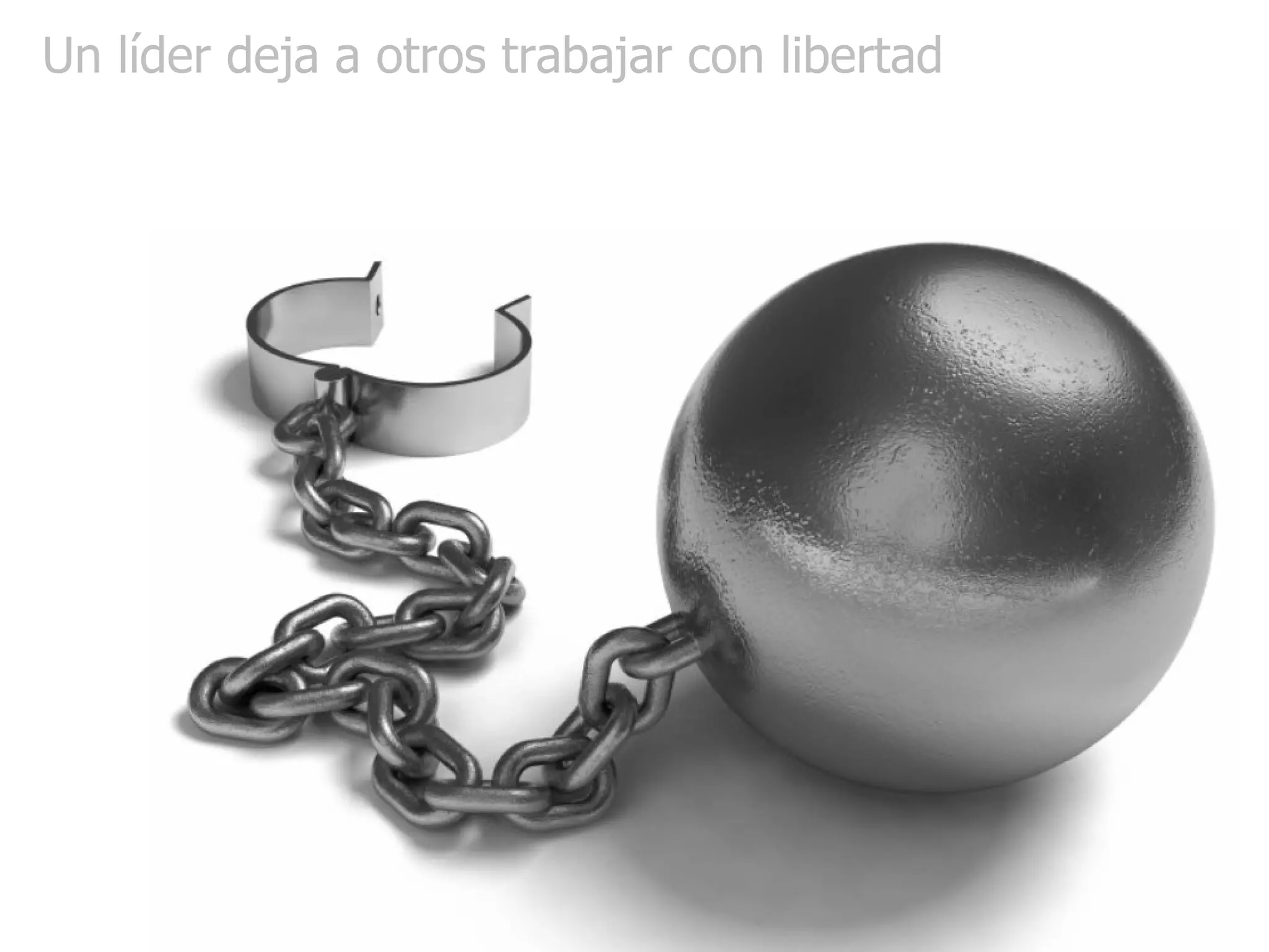 Un líder deja a otros trabajar con libertad 