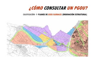¿CÓMO CONSULTAR UN PGOU?
CALIFICACIÓN   PLANOS DE USOS GLOBALES (ORDENACIÓN ESTRUCTURAL)
 