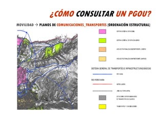 ¿CÓMO CONSULTAR UN PGOU?
MOVILIDAD   PLANOS DE COMUNICACIONES_TRANSPORTES (ORDENACIÓN ESTRUCTURAL)
 