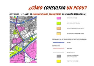¿CÓMO CONSULTAR UN PGOU?
MOVILIDAD   PLANOS DE COMUNICACIONES_TRANSPORTES (ORDENACIÓN ESTRUCTURAL)
 
