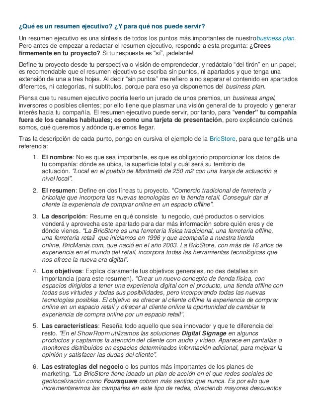 qu 233 es un resumen ejecutivo que es un resumen ejecutivo