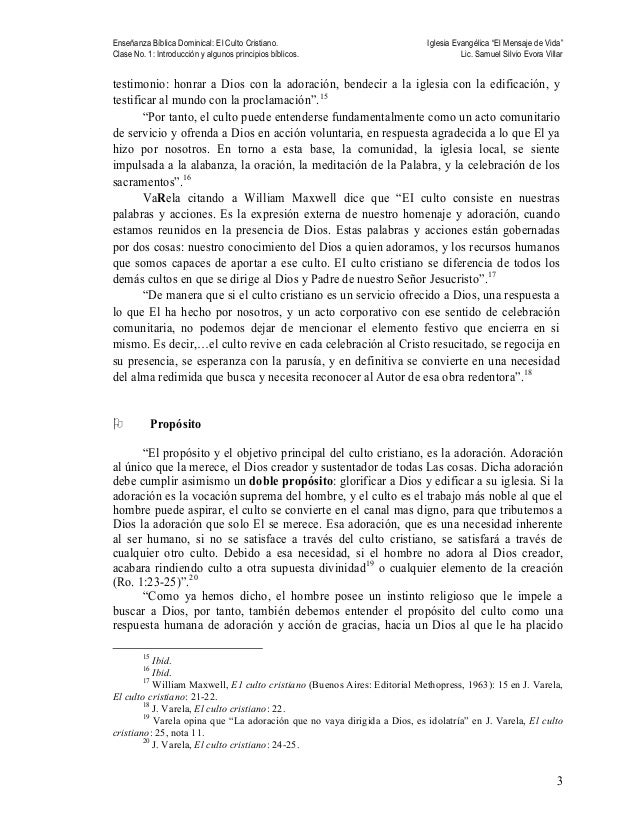 Que Es Y O Debe Ser El Culto Cristiano